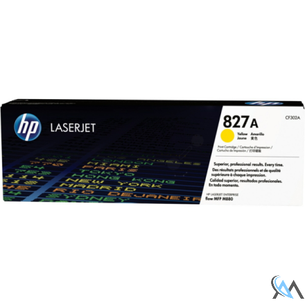 Original HP CF302A/827A Toner gelb, 32.000 Seiten ISO/IEC 19798