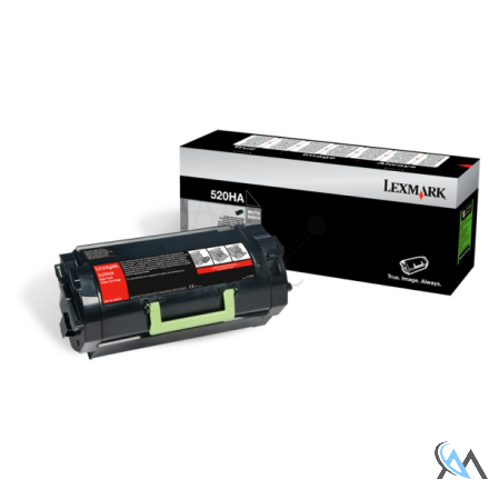 Original Lexmark 52D0HA0/520HA Toner-Kit schwarz, 25.000 Seiten ISO/IEC 19752