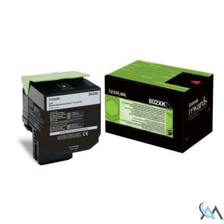 Original Lexmark 80C2XK0/802XK Toner-Kit schwarz extra High-Capacity return program, 8.000 Seiten ISO/IEC 19798