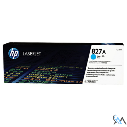 Original HP CF301A/827A Toner cyan, 32.000 Seiten ISO/IEC 19798