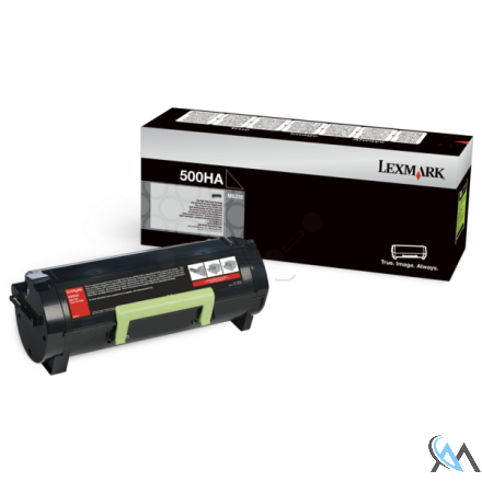 Original Lexmark 50F0HA0/500HA Toner-Kit schwarz, 5.000 Seiten ISO/IEC 19752