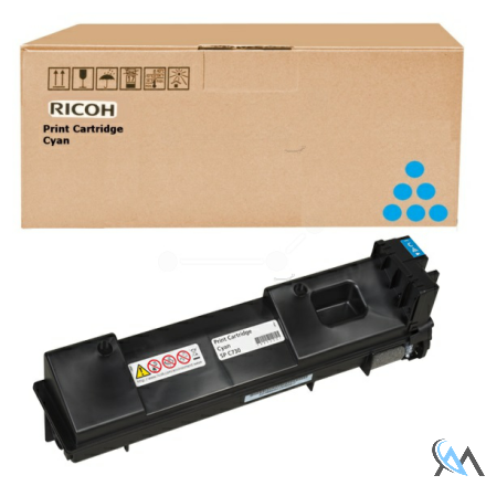 Original Ricoh 407136/SPC730 Toner cyan, 9.300 Seiten