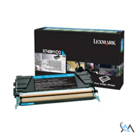 Original Lexmark X748H3CG Tonerkartusche cyan Projekt, 10.000 Seiten