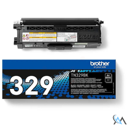 Original Brother TN-329BK Toner-Kit schwarz extra High-Capacity, 6.000 Seiten ISO/IEC 19798