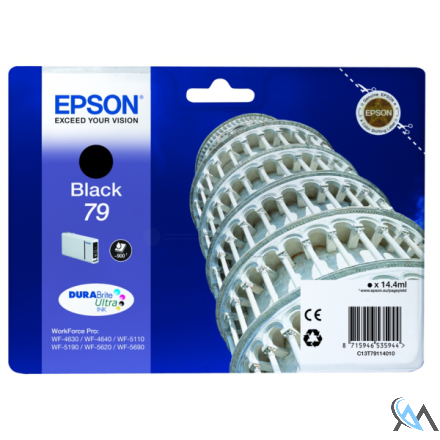 Original Epson C13T79114010/79 Tintenpatrone schwarz, 900 Seiten 14,4ml