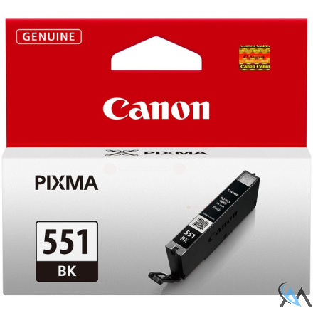 Original Canon 6508B001/CLI-551BK Tintenpatrone schwarz, 1.795 Seiten ISO/IEC 24711 376 Fotos 7ml