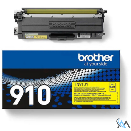 Original Brother TN-910Y Toner-Kit gelb, 9.000 Seiten ISO/IEC 19752