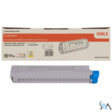 Original OKI 46606505 Toner-Kit gelb, 10.000 Seiten ISO/IEC 19752