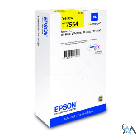 Original Epson C13T755440/T7554 Tintenpatrone gelb, 4.000 Seiten 39ml