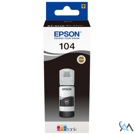 Original Epson C13T00P140/104 Tintenflasche schwarz, 4.500 Seiten 65ml