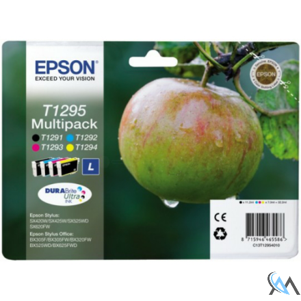 Original Epson C13T12954012/T1295 Tintenpatrone MultiPack Bk,C,M,Y 11,2 ml + 3x7 ml VE=4