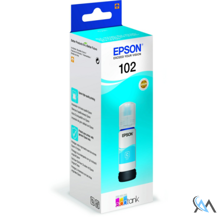 Original Epson C13T03R240/102 Tintenflasche cyan, 6.000 Seiten 70ml