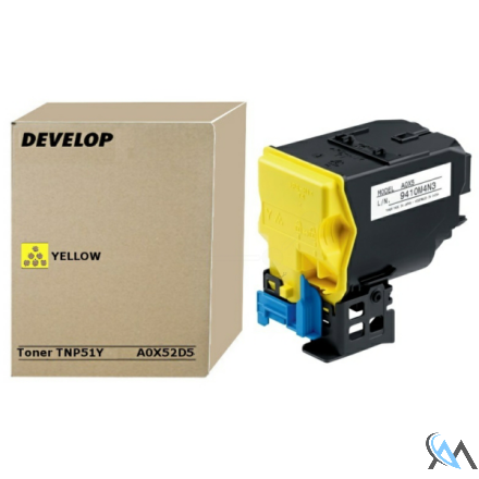 Original Develop A0X52D5/TNP-51Y Toner-Kit gelb, 5.000 Seiten