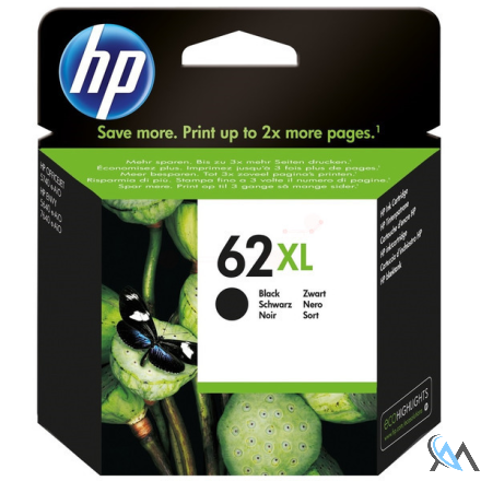 Original HP C2P05AE/62XL Druckkopfpatrone schwarz High-Capacity, 600 Seiten ISO/IEC 24711