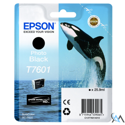 Original Epson C13T76014010/T7601 Tintenpatrone schwarz foto 25.9ml