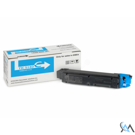 Original Kyocera 1T02NRCNL0/TK-5140C Toner-Kit cyan, 5.000 Seiten ISO/IEC 19798