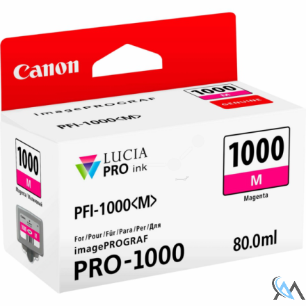 Original Canon 0548C001/PFI-1000M Tintenpatrone magenta, 5.855 Seiten 80ml