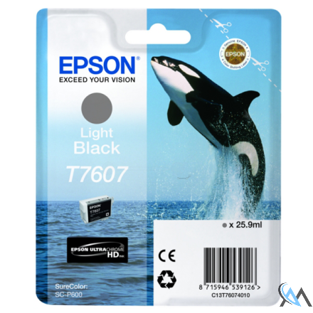 Original Epson C13T76074010/T7607 Tintenpatrone grau, 1.000 Seiten 25,9ml