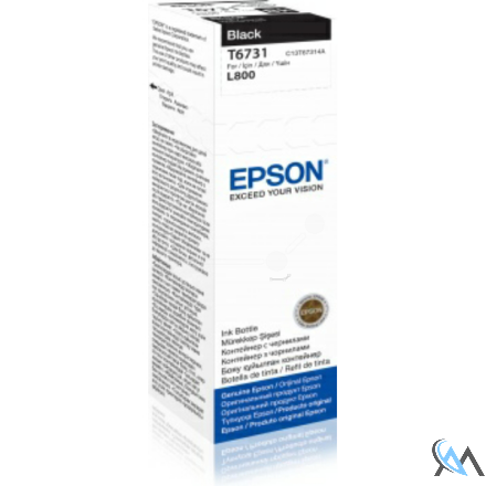 Original Epson C13T67314A/T6731 Tintenflasche schwarz, 1.800 Seiten 70ml