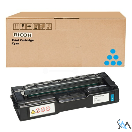 Original Ricoh 407717 Toner cyan High-Capacity, 6.000 Seiten ISO/IEC 19798