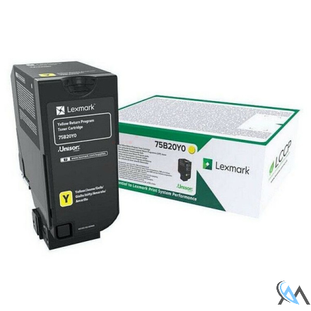 Original Lexmark 75B20Y0 Toner-Kit gelb return program, 10.000 Seiten ISO/IEC 19752