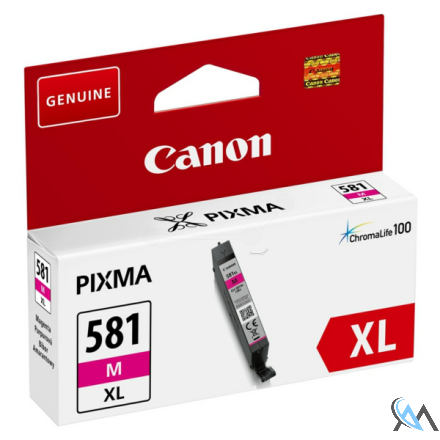 Original Canon 2050C001/CLI-581MXL Tintenpatrone magenta High-Capacity, 475 Seiten ISO/IEC 19752 225 Fotos 8.3ml