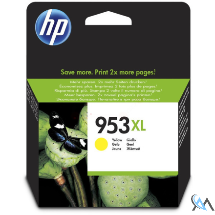 Original HP F6U18AE/953XL Tintenpatrone gelb High-Capacity, 1.450 Seiten 18ml