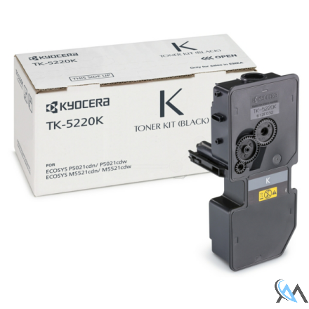 Original Kyocera 1T02R90NL1/TK-5220K Toner-Kit schwarz, 1.200 Seiten ISO/IEC 19752