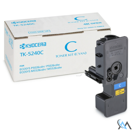 Original Kyocera 1T02R7CNL0/TK-5240C Toner-Kit cyan, 3.000 Seiten ISO/IEC 19798