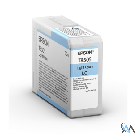 Original Epson C13T850500/T8505 Tintenpatrone cyan hell 80ml