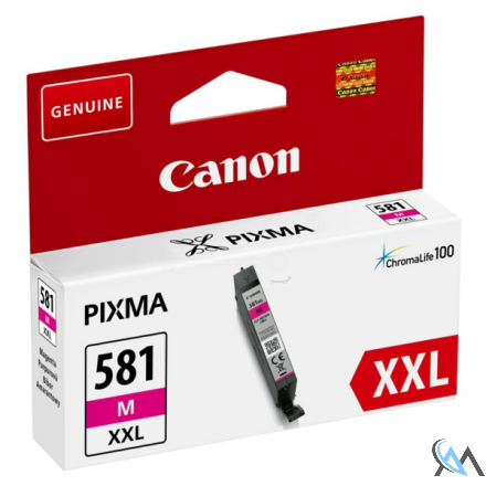 Original Canon 1996C001/CLI-581MXXL Tintenpatrone magenta extra High-Capacity, 760 Seiten ISO/IEC 19752 367 Fotos 11.7ml