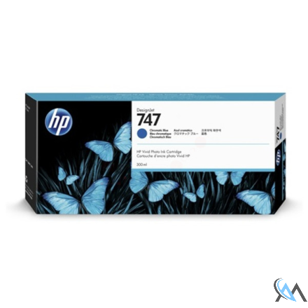 Original HP P2V85A/747 Tintenpatrone blau chromatic 300ml