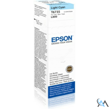 Original Epson C13T67354A/T6735 Tintenflasche cyan hell, 1.800 Seiten 70ml