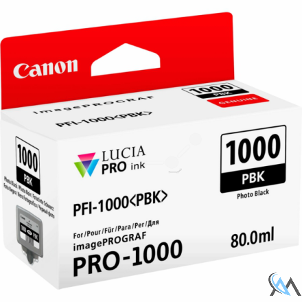 Original Canon 0546C001/PFI-1000PBK Tintenpatrone schwarz foto, 2.205 Seiten 80ml