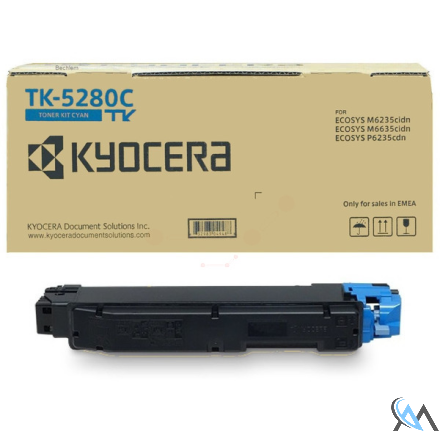 Original Kyocera 1T02TWCNL0/TK-5280C Toner-Kit cyan, 11.000 Seiten ISO/IEC 19752