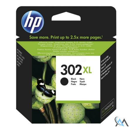 Original HP F6U68AE/302XL Druckkopfpatrone schwarz High-Capacity, 430 Seiten ISO/IEC 24711 8.5ml