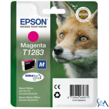 Original Epson C13T12834012/T1283 Tintenpatrone magenta, 140 Seiten 3,5ml