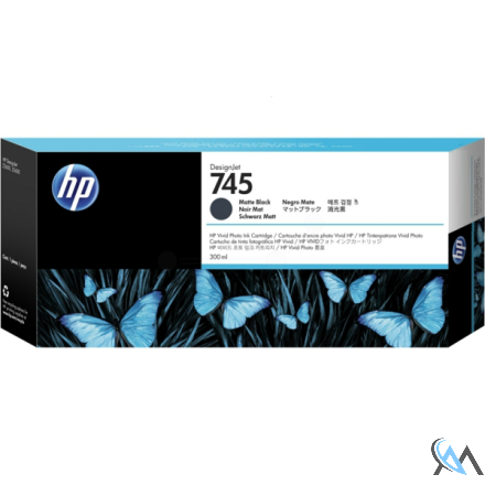 Original HP F9K05A/745 Tintenpatrone schwarz matt 300ml