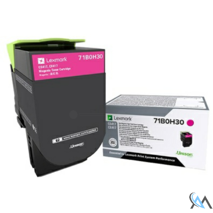 Original Lexmark 71B0H30 Toner-Kit magenta, 3.500 Seiten ISO/IEC 19752