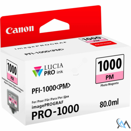 Original Canon 0551C001/PFI-1000PM Tintenpatrone magenta hell, 3.755 Seiten 80ml