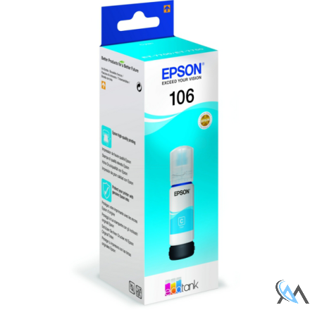 Original Epson C13T00R240/106 Tintenflasche cyan, 5.000 Seiten 3400 Fotos 70ml