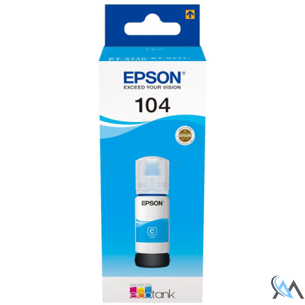 Original Epson C13T00P240/104 Tintenflasche cyan, 7.500 Seiten 65ml