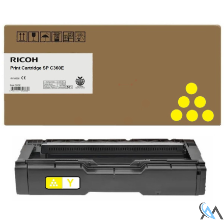 Original Ricoh 407902/SPC340E Toner gelb, 5.000 Seiten ISO/IEC 19798