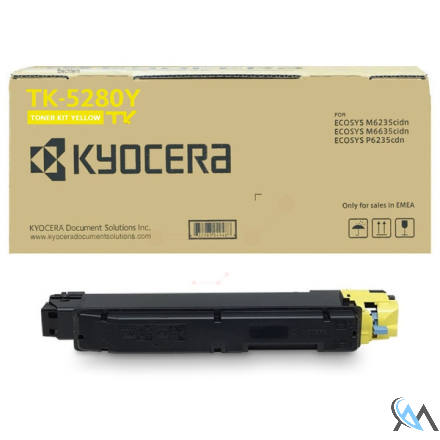 Original Kyocera 1T02TWANL0/TK-5280Y Toner-Kit gelb, 11.000 Seiten ISO/IEC 19752