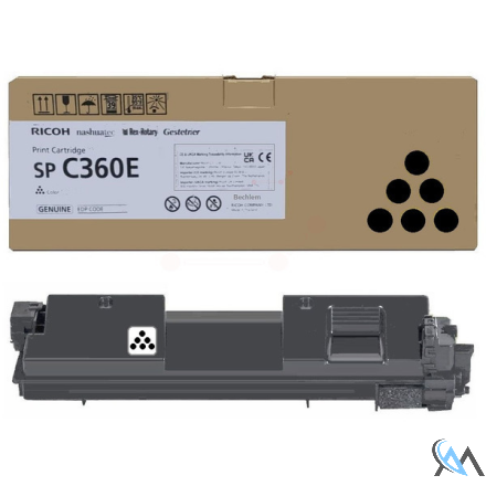 Original Ricoh 408188/SPC360E Toner-Kit schwarz, 2.500 Seiten ISO/IEC 19752