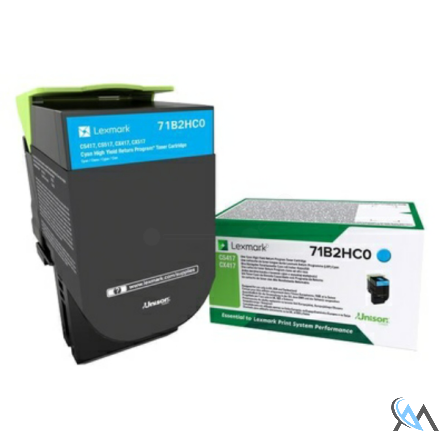 Original Lexmark 71B2HC0 Toner-Kit cyan return program, 3.500 Seiten ISO/IEC 19752