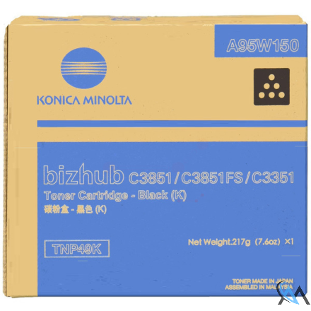 Original Konica Minolta A95W150/TNP-49K Toner schwarz, 13.000 Seiten