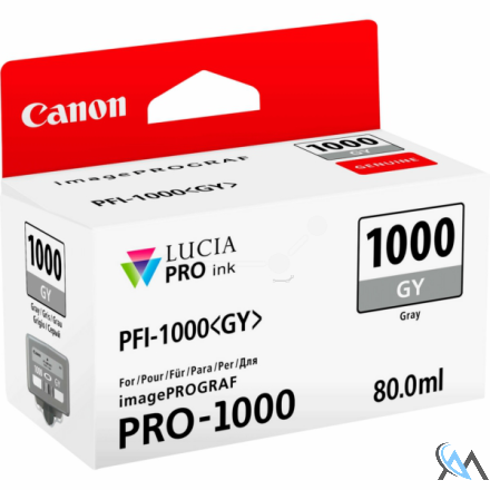 Original Canon 0552C001/PFI-1000GY Tintenpatrone grau, 1.465 Seiten 80ml