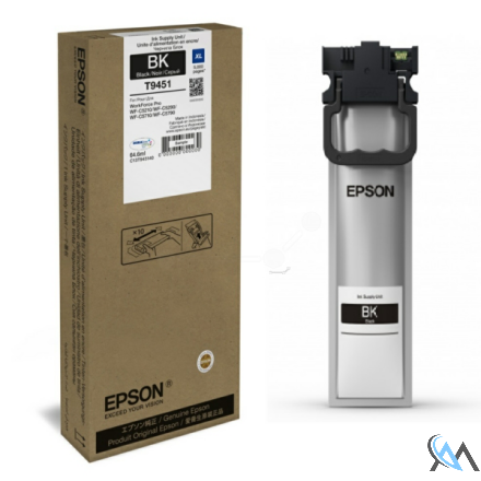 Original Epson C13T945140/T9451 Tintenpatrone schwarz High-Capacity, 5.000 Seiten 65ml