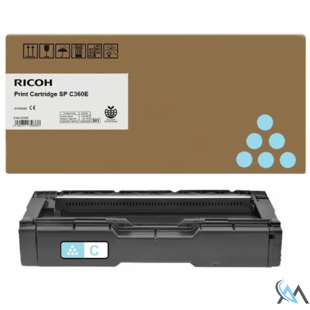 Original Ricoh 407900/SPC340E Toner cyan, 5.000 Seiten ISO/IEC 19798